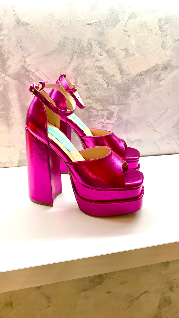 Metallic high heels